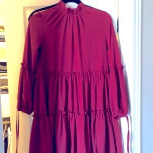 Red light & airy, backless tie dress